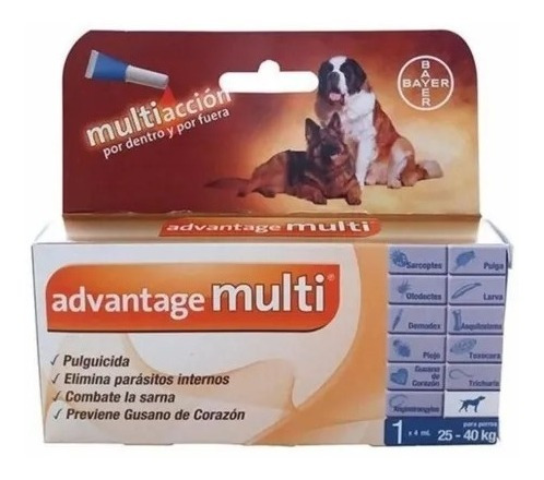 Advantage Multi Pipeta Antipulgas Para Perros De 25 A 40 Kg