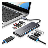 Adaptador Usb Hub Tipo C  3.0 + Hdmi 4k Micro Sd