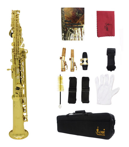 Latón Recto Saxofón Soprano Saxofón Bb B Instrumento De Vien