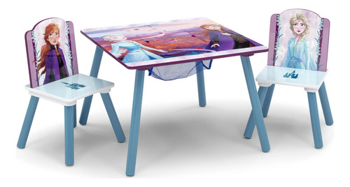 Set Infantil De Mesa Mesita Con 2 Sillas Frozen Para Niñas