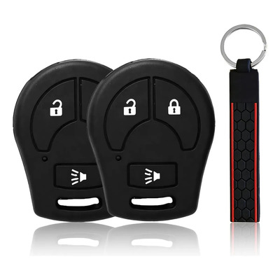 Tangdybwcz 2pcs Silicón Funda Llave Para Nissan Versa Micra Rogue Sentra Con Llavero 3 Botones