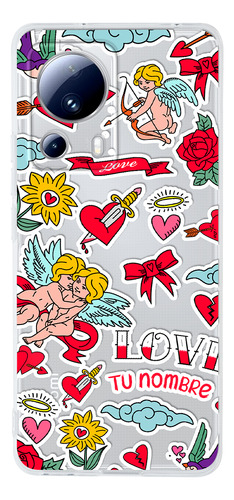 Funda Para Xiaomi San Valentín Sticker Tatto Con Tu Nombre