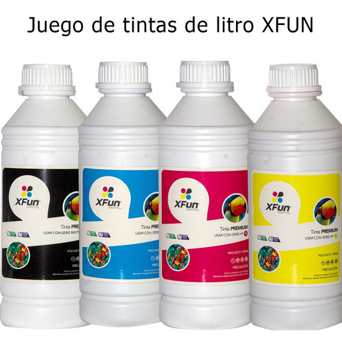 Kit De Tintas De Litro Premium Para Impresoras Base Agua