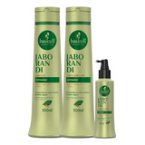 Kit Haskell Jaborandi  Shampoo Condici 500ml + Tonico 120 Ml