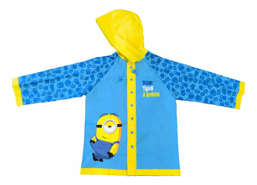 Piloto De Lluvia Wabro Capa Niños Impermeable Minions