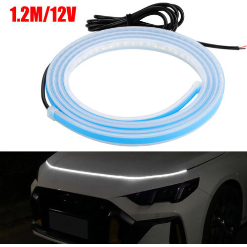 1.2m Dynamic White Led Drl Hood Light Strip Daytime Runn Aab