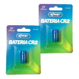 2 Pilhas Cr2 3v Bateria 2 Cartelas Para Camera Flash