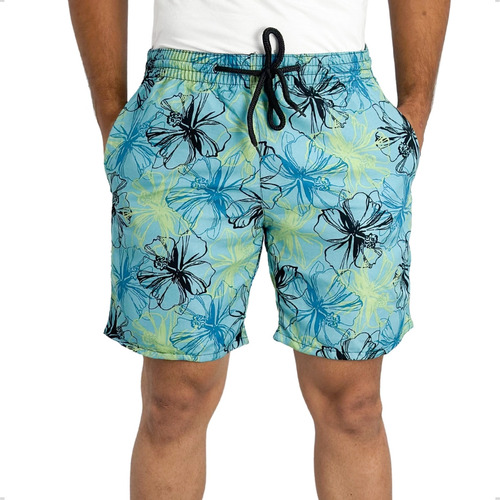 Bermuda De Praia Masculina Tactel Estampado 394