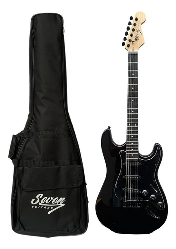 Guitarra Strato Seven Sgt-207 C/ Bag Bk/wh