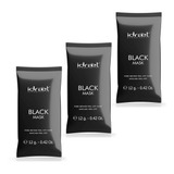 3 Mascarillas Black Mask Idraet Carbon Elimina Puntos Negros