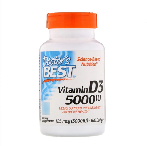 Vitamina D3 5,000ui 360 Softgels Importado Cod. 204