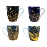 Set 4 Tazas Mug Cerámica Varios Diseños Colección