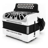 Acordeon Hohner Compadre Sol Blanco Con Funda Y Correas Msi