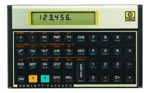 Calculadora Hp 12c Gold Dourada  C/manual Português