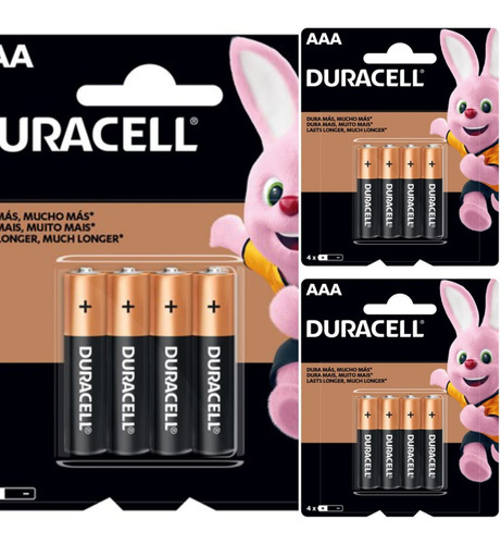 Pilha Duracell Alcalina Aaa Palito 1.5v Combo C/12 Pilhas