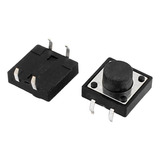 Push Button Tact Switch 2 Patas 12x12 7.5mm X5 Unidades