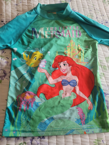 Remera Uv Disney Sirenita Talle 8 Nena