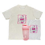 Playera Gym Over Size Kitty Musculo Shaker Toalla Proteína