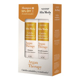 Kit Shampoo Acondicionador Alfaparf Argan Therapy Alta Moda