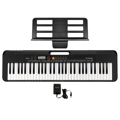 Organo Teclado 5/8 61 Teclas De Piano Usb + Atril + Fuente 