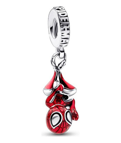 Charm Plata S925 Spiderman Colgado Para Pulsera