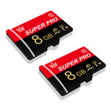 Super Pro-2 8 Gb Memory Card Set With Adap Red Black