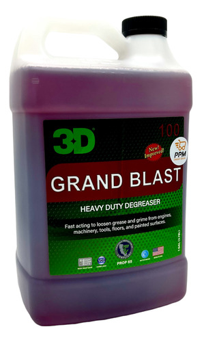 Desengrasante Automotriz Para Motores 3d Grand Blast 1 Gal