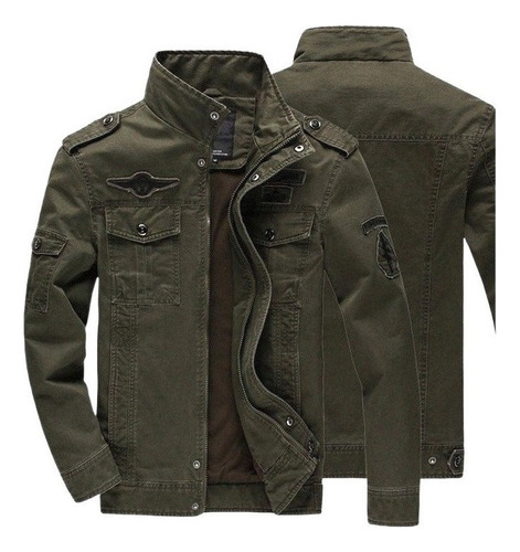 Chaqueta Militar Casual De Algodón Para Hombre