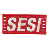 Kit 4 Patches Bordado Termocolante Sesi Cor Vermelho