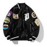 American Jacket Badge Para Mujer, Letra Varsity, Invierno, H