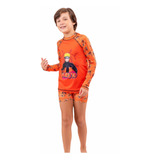 Sunga Boxer Infantil  + Camisa Proteção Solar Uv50+  Naruto