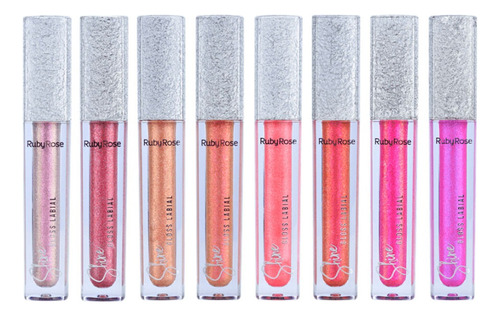 Gloss Shine Ruby Rose Brilloso Efecto Voluminizador Glitter