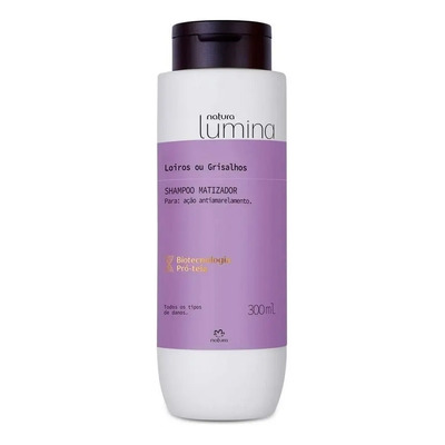Shampoo Natura Lumina Matizador Cabello Rubio o con Canas 300ml | MercadoLibre