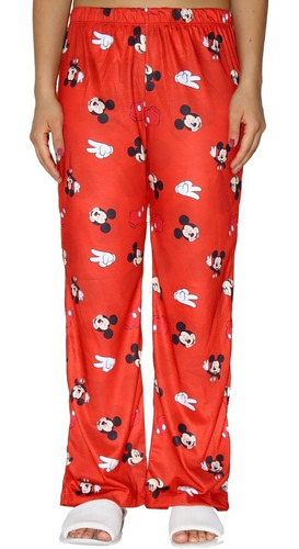 Pantalon Pijama Largo Mujer Animado Personajes Varios