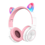 Auriculares Picun Bluetooth Orejas Gato Luz Led Rgb 30hs Bat