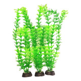 Planta Plástica Artificial Verde 25cm 03un Decoração Aquário