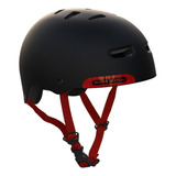 Casco Vertigo Vx Black Edition Bici Skate Rollers Monopatin Color Negro/rojo Talle S