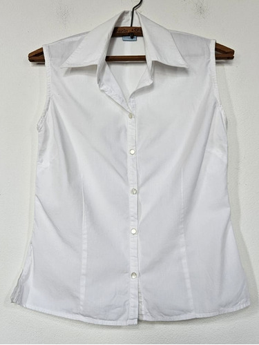 Camisa Yagmour Blanca Clásica Sin Mangas Talle S