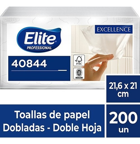 Toalla Interfoliada Elite Doble Hoja 18 Pqt X 200