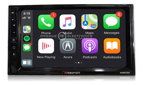 Pantalla Nakamichi Nam3305 7 PLG Car Play, Android Auto Bt