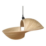 Lampara Colgante Bambu Con Resina Natural 48x40cms Completa