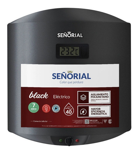 Termotanque Señorial 40 Electrico Black 2.0