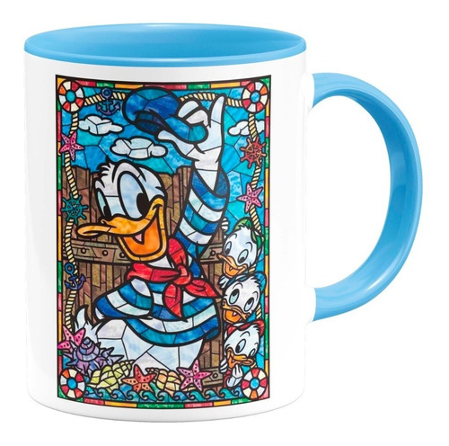 Taza Interior De Color Donald Vitral