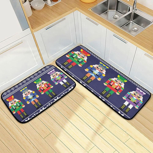 Feliz Navidad Cascanueces Alfombras De Cocina 2 Piezas, Alfo