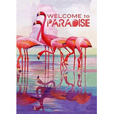 Toland Hogar Jardin Flamingo Paradise 125 X 18 Inch Decorat