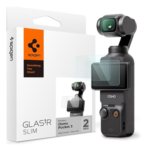 Vidrio Templado Film Protector Spigen Para Camara De Acción Dji Osmo Pocket 3