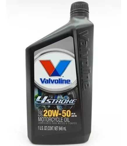 Valvoline 4 Stroke 20w50 946ml Aceite Para Motos 4 Tiempos