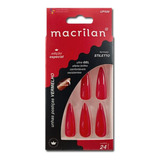 Unhas Postiças Up509 Stiletto Vermelho - Macrilan