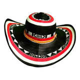 Sombrero Vueltiao 23 Vuélta Negro Fino Original Hecho A Mano