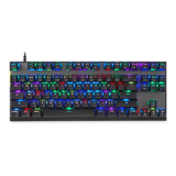 Teclado Gamer Motospeed Ck82 Qwerty Inglês Us Cor Preto Com Luz Rgb